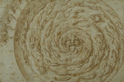 The Stream Oceanus（钢笔和棕色墨水，纸上水洗） 作者 朱利奥·罗马诺