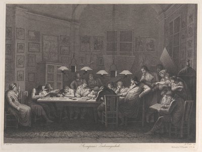 Rosaspina的绘画学院，1811年。 作者 朱利奥·汤巴