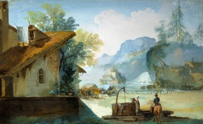 井边的女仆，朱塞佩-贝纳迪诺-比森（1762-1844）的作品 作者 朱塞佩·贝纳迪诺·比森