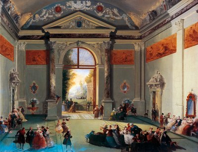 威尼斯人的对话，朱塞佩-贝纳迪诺-比森（1762-1844），布面油画，意大利 作者 朱塞佩·贝纳迪诺·比森