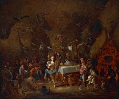 女巫见面，朱塞佩-贝纳迪诺-比森（1762-1844），布面油画，意大利 作者 朱塞佩·贝纳迪诺·比森