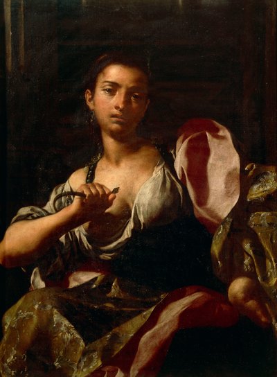 克娄巴特拉，朱塞佩-博尼托（1707-1789），布面油画，99x74厘米，托勒密王国 作者 朱塞佩·博尼托