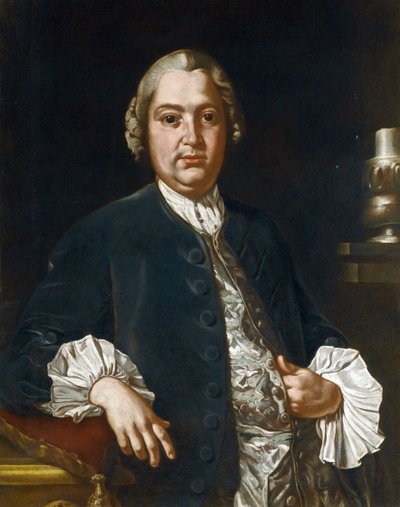 作曲家 Niccolo Jommelli (1714-1774) par Bonito, Giuseppe (1707-1789) 的肖像 - 布面油画，84x73,5 - 私人收藏 作者 朱塞佩·博尼托