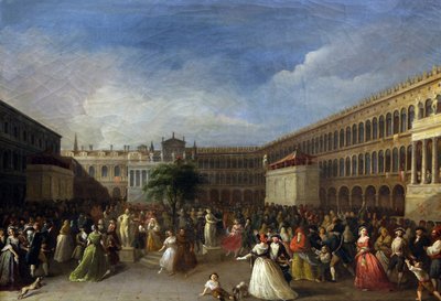 1797年6月4日，在圣马可广场竖起了自由树。 作者 朱塞佩·博尔萨托