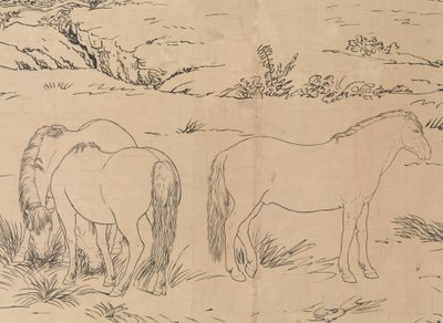 一百匹马》，可追溯到1723-25年。 作者 郎世宁