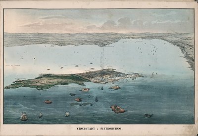 喀琅施塔得的全景图，1853年。 作者 朱塞佩·奇维利