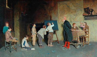 意大利乡村学校，1888年 作者 朱塞佩·科斯坦蒂尼（Giuseppe Costantini）