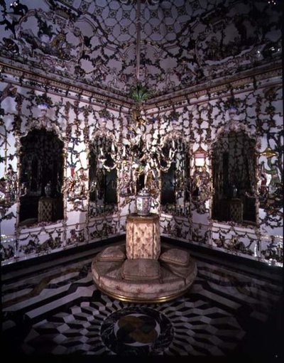 Salon Chino（中国房间）的角落完全由瓷器执行，1769（瓷器）（详见93238-9） 作者 Giuseppe Gricci