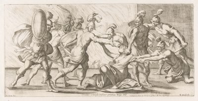 希腊人将卡珊德拉拖出神庙
Crinibus : à templo trahitur priamea Virgo（物品上的标题）
埃涅阿斯的流浪（系列标题）
L