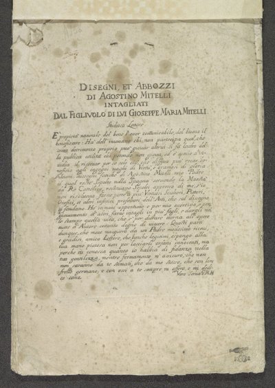 标题和说明
装饰品（系列名称）
Disegni, et Abbozzi di Agostino Mitelli Intagliati Dal Figluolo di Lui Gioseppe Maria Mitelli（物品上的系列名称） 作者 朱塞佩·玛丽亚·米特利