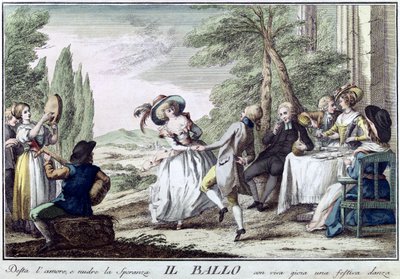 舞蹈舞蹈，1790年。 作者 朱塞佩·皮亚托利（Giuseppe Piattoli）