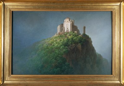 圣米迦勒修道院在苏萨山谷的入口处，由朱塞佩-皮特罗-巴盖蒂创作，画作 作者 朱塞佩·皮埃特罗·巴吉蒂