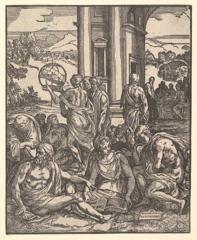 Le sorti di Francesco Marcolini da Forli entitled Giardino di Pensieri "的头版画，1540年。 作者 朱塞佩·波尔塔