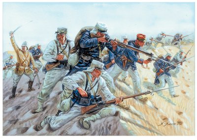 Marche ou creve Soldiers de la Legion etrangere francaise - 法国外籍军团："前进或死亡" 插图：朱塞佩-拉瓦 作者 朱塞佩·拉瓦（Giuseppe Rava）