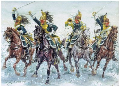 拿破仑战争：英国龙骑兵冲锋 插图：Giuseppe Rava 作者 朱塞佩·拉瓦（Giuseppe Rava）