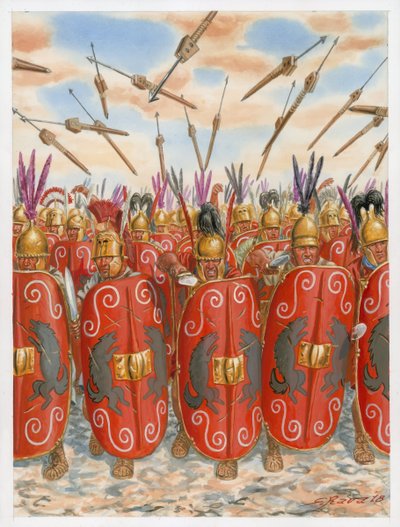战斗中的罗马共和国军团士兵 作者 朱塞佩·拉瓦（Giuseppe Rava）