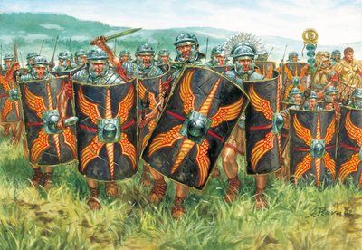 Roman antiquite（帝国）：一群罗马军团士兵 - 罗马帝国：军团士兵 - Giuseppe Rava 插图 作者 朱塞佩·拉瓦（Giuseppe Rava）