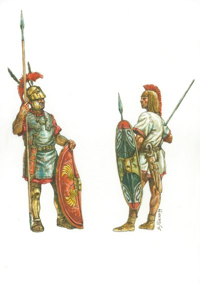 罗马三利士和汉尼拔的西班牙裔足球战士 作者 朱塞佩·拉瓦（Giuseppe Rava）