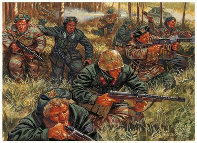 第二次世界大战：朱尼奥-瓦莱里奥-西皮奥内-博尔热塞亲王（1906-1974 年）率领意大利 Xe Flotiglia MAS 或 DECIMA MAS 或 X Mas 部队 作者 朱塞佩·拉瓦（Giuseppe Rava）