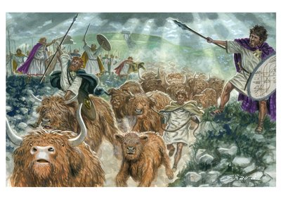 Tain Bo Cuailnge 库利的牛群袭击 作者 朱塞佩·拉瓦（Giuseppe Rava）