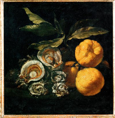 Nature Morte aux huitres et aux coings - 静物与牡蛎和榅桲... 作者 朱塞佩·雷科