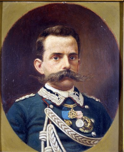 亨伯特一世（1844-1900 年）。G. Riva 绘画。Risorgimento 博物馆。米兰 作者 朱塞佩·里瓦