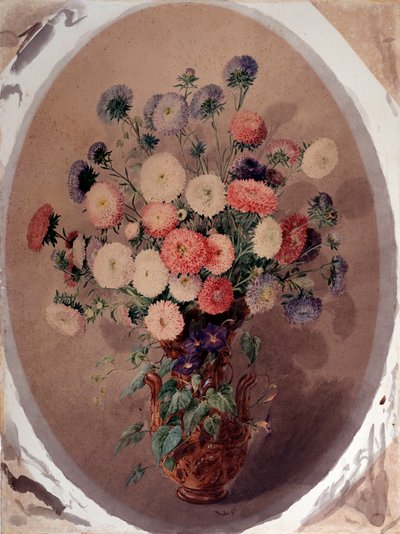 一束雏菊 朱塞佩-罗达（19 世纪）水彩画 1863 尺寸 70x51 厘米 热内卢，现代艺术画廊，展品 448 作者 朱塞佩·罗达