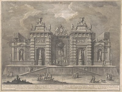 1774年为基尼亚（Chinea）建造的第二座宫殿：带古迹的别墅和 "Giostra "游戏 作者 朱塞佩·瓦西，继朱塞佩·帕拉齐，继保罗·波西