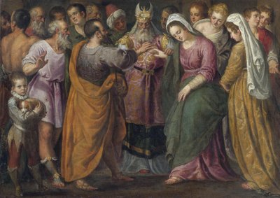 Le mariage de Marie et Joseph - 玛丽和约瑟夫的婚礼 par Salviati, Giuseppe (1520-1575).布面油画，尺寸：116,8x164, ，私人收藏 作者 朱塞佩·德拉·波尔塔·萨尔维亚蒂