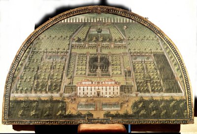 朱斯托·乌滕斯 (Giusto Utens) 的城堡别墅（16 世纪）。 作者 朱斯托·乌滕斯