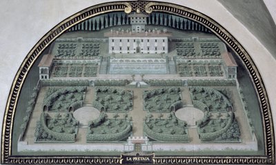 Villa della Pretaia 来自一系列描绘美第奇别墅景色的月饼 作者 朱斯托·乌滕斯
