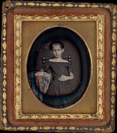 女孩肖像，约 1850 年（照片1850 年（照片） 作者 格伦纳尔文·J·古德里奇