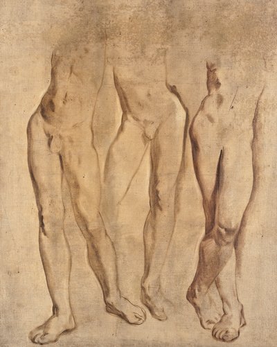 三幅男性裸体画，约 1923-24 年（布面油画） 作者 格林·沃伦·菲尔波特