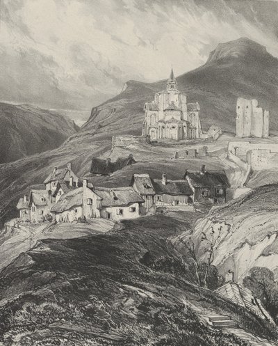 圣内泰尔教堂的外部天井，1831年。 作者 戈德弗罗伊·恩格尔曼