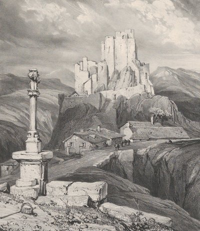 Bouzols城堡的遗址，靠近Le Puy en Velay，1831年。 作者 戈德弗罗伊·恩格尔曼