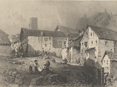 山村的景色，约1829-33年。 作者 戈德弗罗伊·恩格尔曼