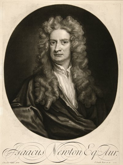 Isaacus Newton, Esq., publish.1712年（雕版画 作者 戈弗雷（后）纳勒