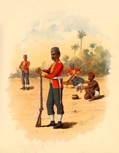 1890年，孟加拉第11步兵团。 作者 戈弗雷·道格拉斯·吉尔斯