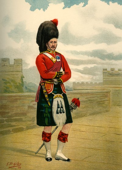 第42届-黑色手表皇家汉兰达，1890年。 作者 戈弗雷·道格拉斯·吉尔斯
