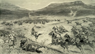 布尔人在金伯利之前的最后一战--英国骑兵的冲锋》，1900年 作者 戈弗雷·道格拉斯·吉尔斯