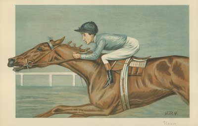 Tod Sloan，美国骑师，1899年5月25日，名利场漫画 作者 戈弗雷·道格拉斯·吉尔斯