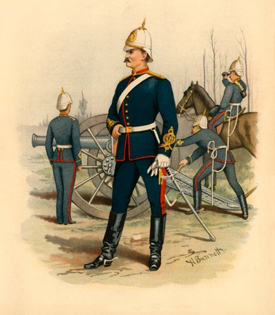 维多利亚时代的炮兵，1890年。 作者 戈弗雷·道格拉斯·吉尔斯