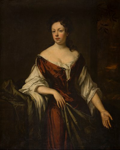 一位女士的肖像，c.1666-1723（布面油画） 作者 戈弗雷·克纳勒