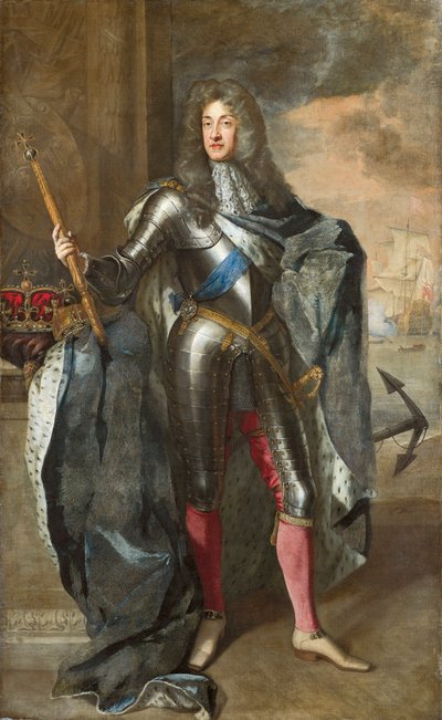 英国、英格兰、伦敦，大不列颠国王乔治一世 (1660-1727) 肖像 作者 戈弗雷·克纳勒