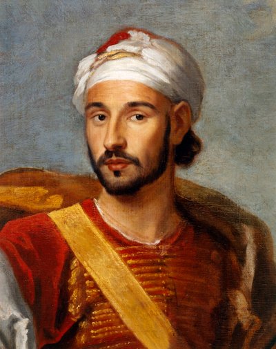 Detail, Muhammad Ohadu, the Moroccan Ambassador 作者 Godfrey 和 Wyck Jan (1640-1700) 内勒