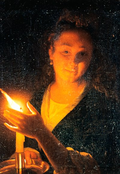 带蜡烛的女人，1660年代后期 作者 戈弗里德·沙尔肯