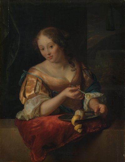 柠檬少女 作者 Godfried Schalcken