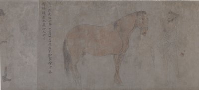 五进贡马详图（水墨设色纸本） 作者 李功林