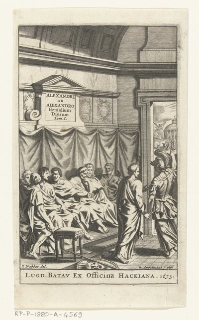 亚历山大-阿布-亚历山德罗的扉页，Genialium dierum，第 1 卷，1673 年 作者 Gonsales Appelmans（归属于）