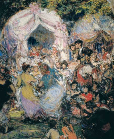 弗拉门戈舞者，贡萨洛·毕尔巴鄂·马丁内斯 (Gonzalo Bilbao y Martinez) 绘画，约 1915 年 作者 贡萨洛·毕尔巴鄂·马丁内斯（Gonzalo Bilbao Martinez）